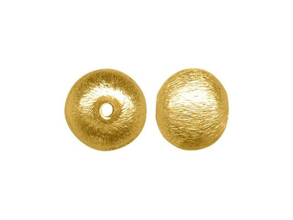 Gold Plated Metal Beads, Round, 10mm (strand)