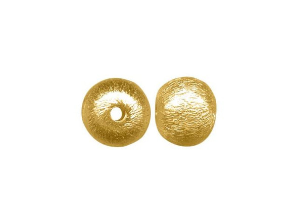 Gold Plated Metal Beads, Round, 8mm (strand)