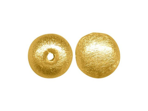 Gold Plated Metal Beads, Round, 12mm (strand)