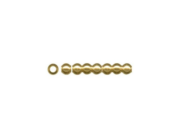 2mm Round Brass Beads (100 Pieces)