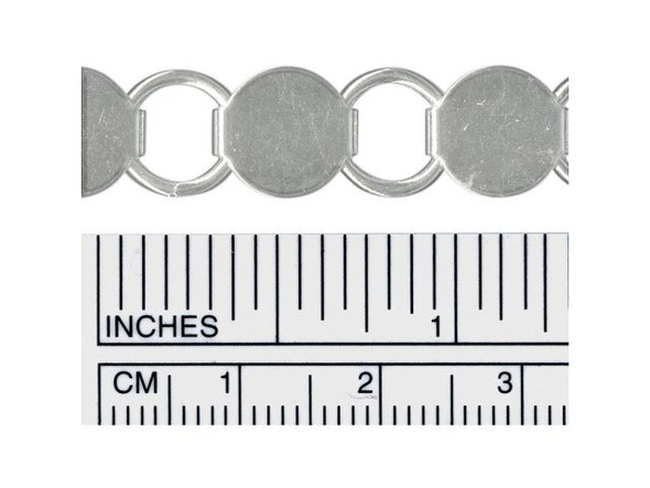 Gunmetal Disk and Loop Chain, 9.5mm, 10 meter (Spool)