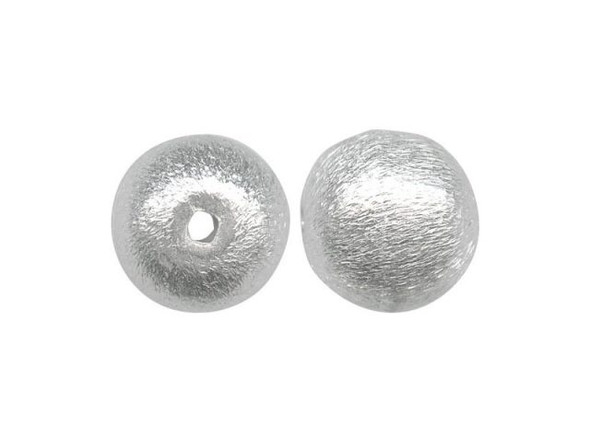 Silver Plated Metal Beads, Round, 12mm (strand)