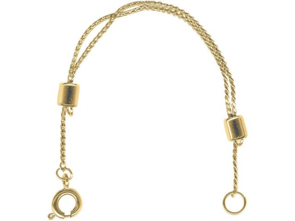 Necklace Extender, Sliding Chain - Gold Plated (Each)