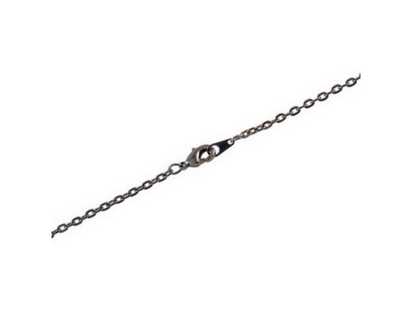 Gunmetal Cable Chain Necklace, 18", Medium (12 Pieces)