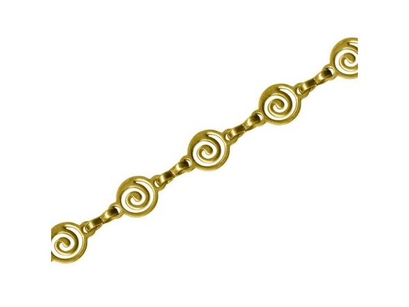 Gold Plated Spiral Link Chain Spool, Footage (foot)