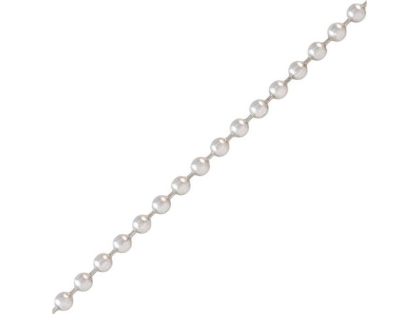 Sterling Silver Ball Chain, 2.4mm by the FOOT