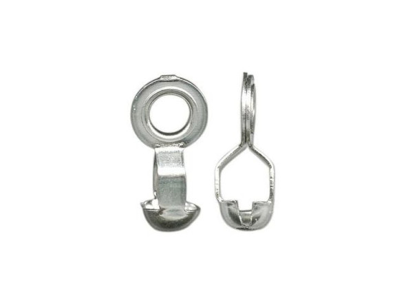 White Plated Connector, Ball Chain (100 Pieces)