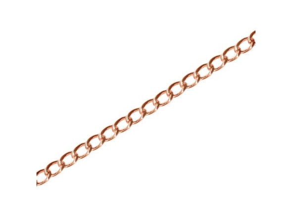 Raw Copper Curb Chain by the SPOOL