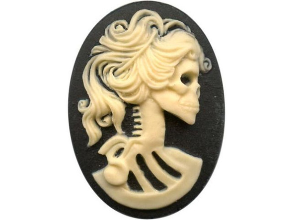 Cameo, Skeleton, 25x18mm (12 Pieces)