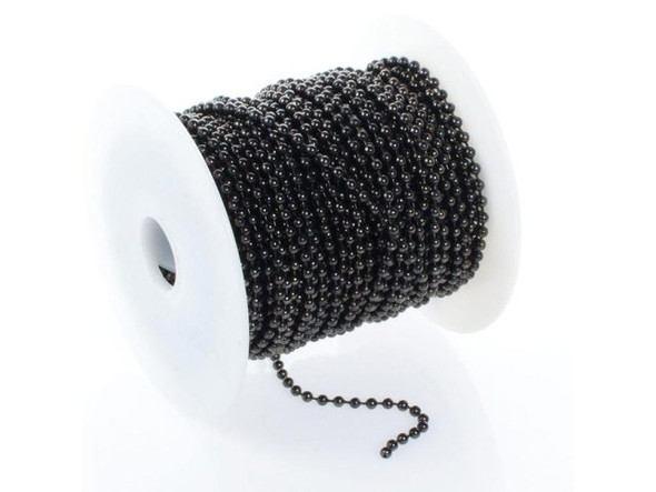 Gunmetal Ball Chain, 3.2mm, 100-feet (Spool)