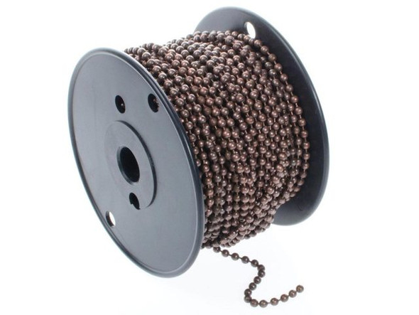 Antiqued Copper Plated Ball Chain, 4.8mm, 100ft (Spool)