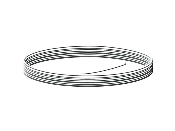 The Beadsmith Wire Elements Craft Wire Tarnish Resistant, Soft Temper, Round, Stainless Steel Color 1.3mm, 16 Gauge, 5 Yard Spool Jewelry Making, Wire