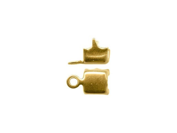 Raw Brass Chain End, for #46-349-40 4mm Rhinestone Chain (10 Pieces)