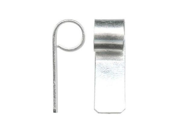 Silver Plated Bail, Tube Top, Small (10 Pieces)