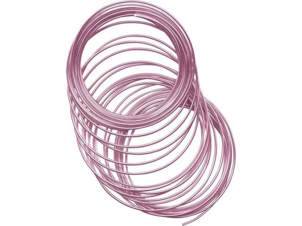 Aluminum Craft & Jewelry Wire, 2mm, 12 meters - Pink (Spool)