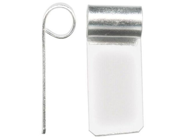 Silver Plated Bail, Tube Top, Large (10 Pieces)