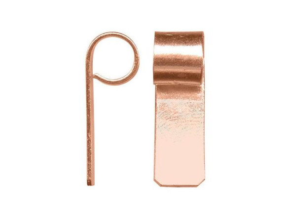 Copper Glue-On Jewelry Bail, Tube Top, Small (10 Pieces)