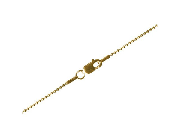 12kt Gold-Filled Ball Chain Necklace, 16", 1.0mm (Each)