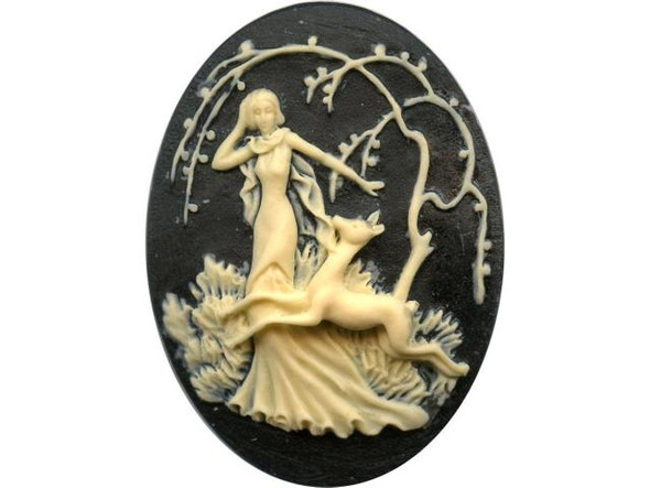 Cameo, Forest Nymph, 40x30mm (12 Pieces)