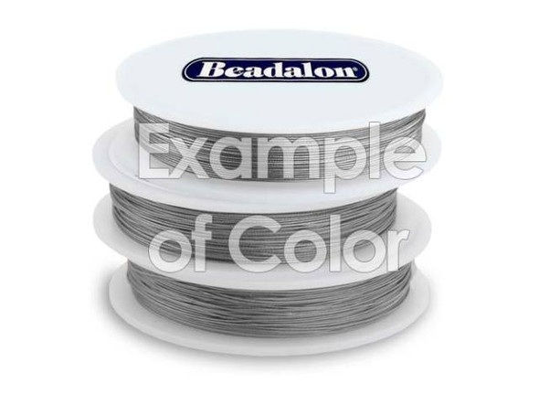 Beadalon Beading Wire, 49 Strand, 0.018", 30' Spool - Bright Steel (30 foot)