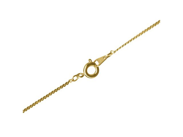Gold Plated Serpentine Chain Necklace, 20", 1.5mm (12 Pieces)