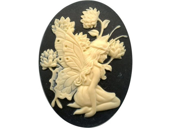 Cameo, Fairy with Wings, 40x30mm (12 Pieces)