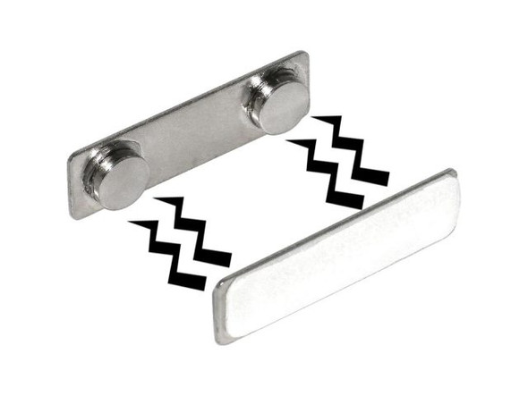 Magnetic 1.75" Bar Pin, Pin Back, with Adhesive (Each)