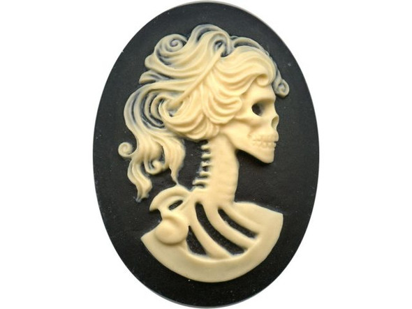 Cameo, Skeleton, 40x30mm (12 Pieces)