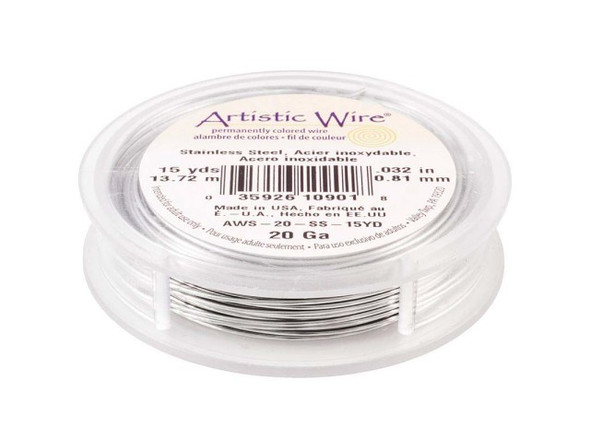 Artistic Wire 304 Stainless Steel Jewelry Wire, 20ga, 45ft (Each)