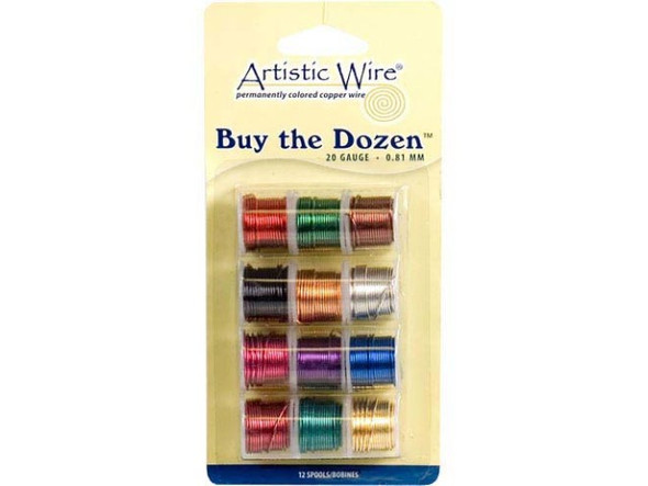 Artistic Wire Copper Jewelry Wire, 20ga, Sampler Pack - Assorted (multi pack)