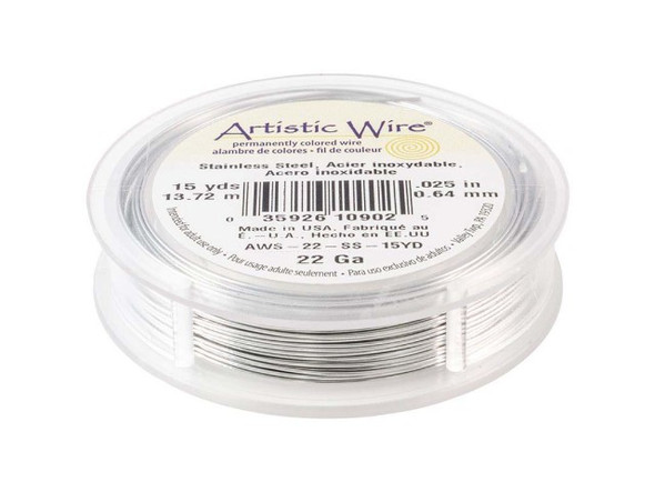 Artistic Wire 304 Stainless Steel Jewelry Wire, 22ga, 45ft (Each)