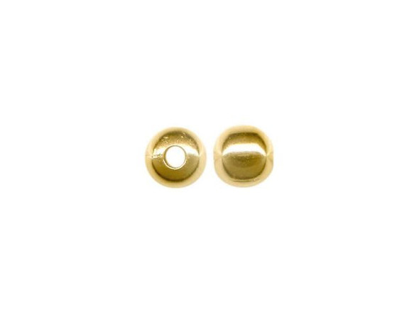 Gold Plated Metal Beads, Round, 5mm (100 Pieces)