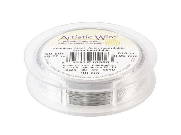 Artistic Wire 304 Stainless Steel Jewelry Wire, 30ga, 150ft #46-403-87