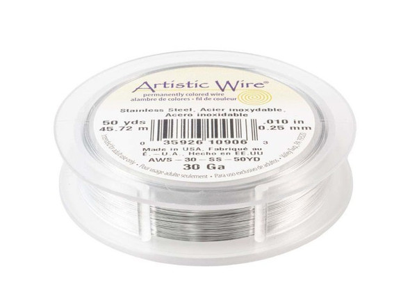 Artistic Wire 304 Stainless Steel Jewelry Wire, 30ga, 150ft (Each)