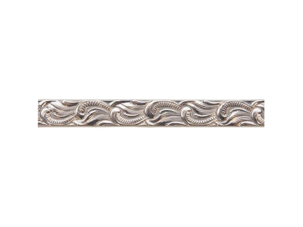 EURO TOOL Nickel Silver Wire w Scroll Pattern, 16g (Each)