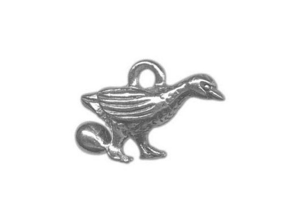 10x14mm Goose Charm - Antiqued Pewter (Each)