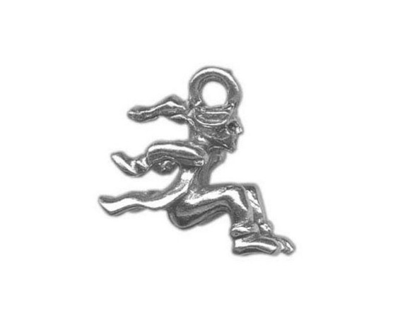 13mm Leaping Lord Charm - Antiqued Pewter (Each)