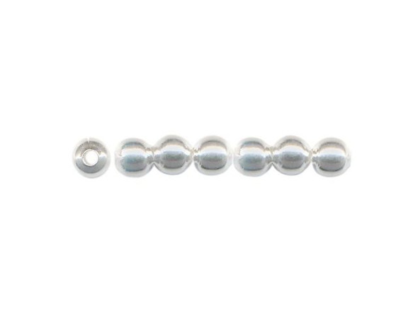 Silver Plated Metal Beads, Round, 3mm (100 Pieces)