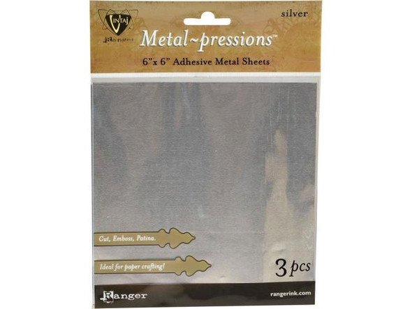 Vintaj Arte Foil Adhesive Sheet, Silver (pack)