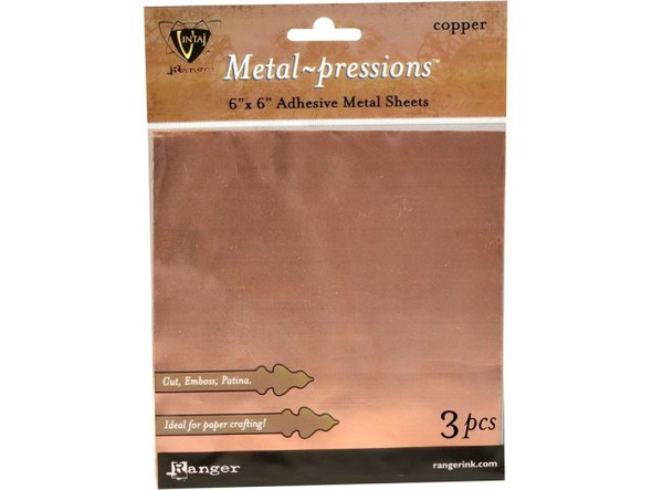 Vintaj Arte Foil Adhesive Sheet, Copper (pack)