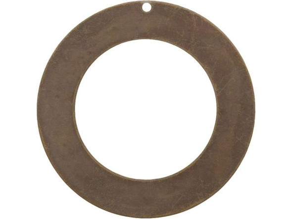 Vintaj Natural Brass Blank, Circle Frame (pair)