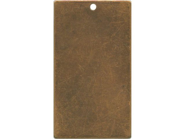 Vintaj Natural Brass Blank, Rectangle, 32x18mm (pair)