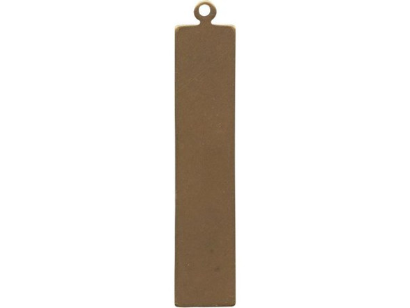 Vintaj Natural Brass Blank, Rectangle with Loop (pair)