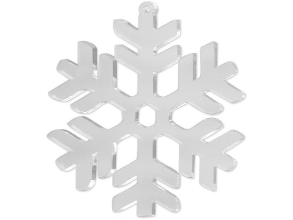 Acrylic Pendant, Snowflake, 1-1/2" (Each)