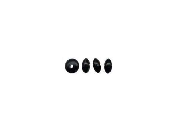 Beadalon Bead Bumper, 2mm Oval - Black (fifty)