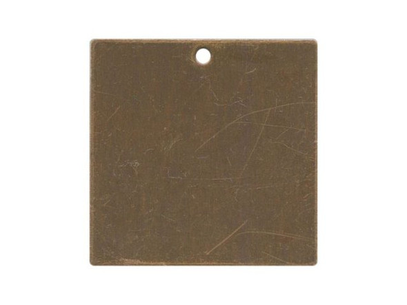 Vintaj Natural Brass Blank, Square, 20mm (pair)