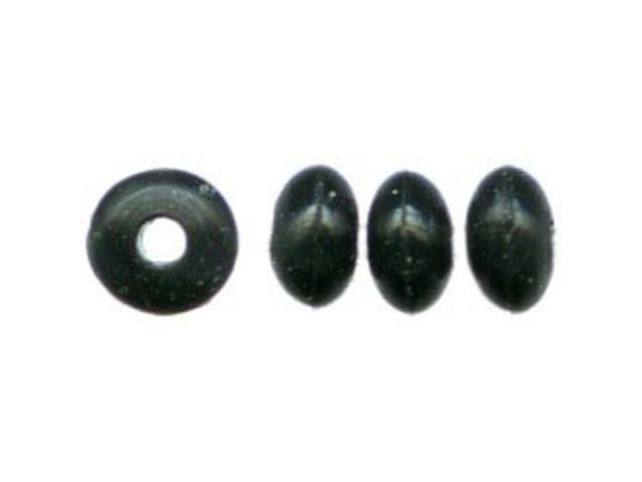 Beadalon Bead Bumper, 1.5mm Oval - Black (fifty)