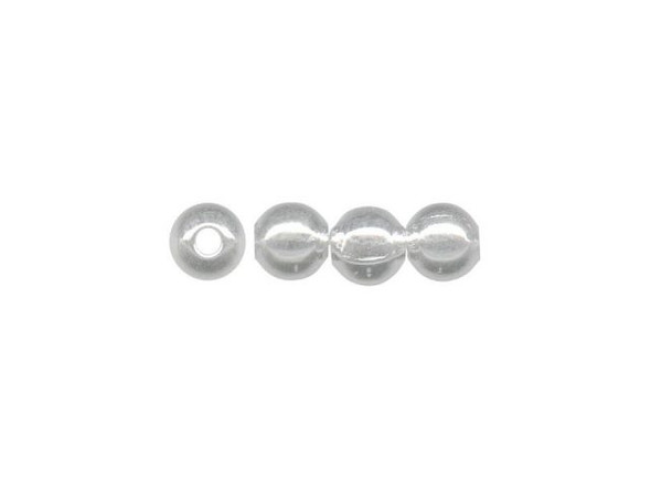 Silver Plated Metal Beads, Round, 4mm (100 Pieces)