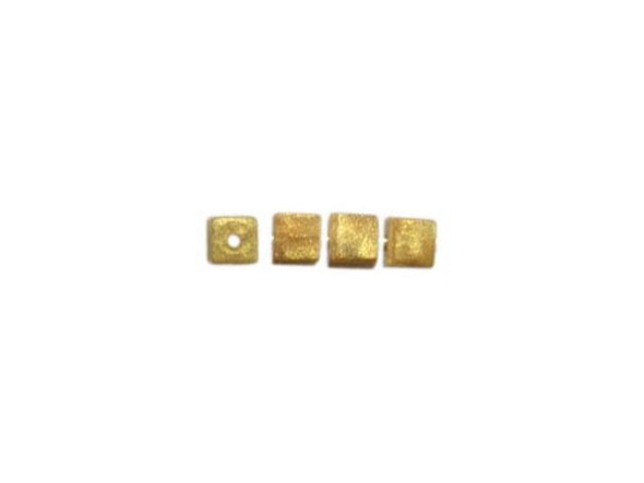 Beadalon Bead Bumper, 1.7mm Cube - Gold Satin (fifty)