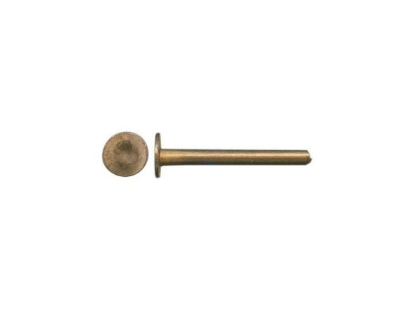 Vintaj Natural Brass Nail Head Rivet, 1/2" (100 Pieces)